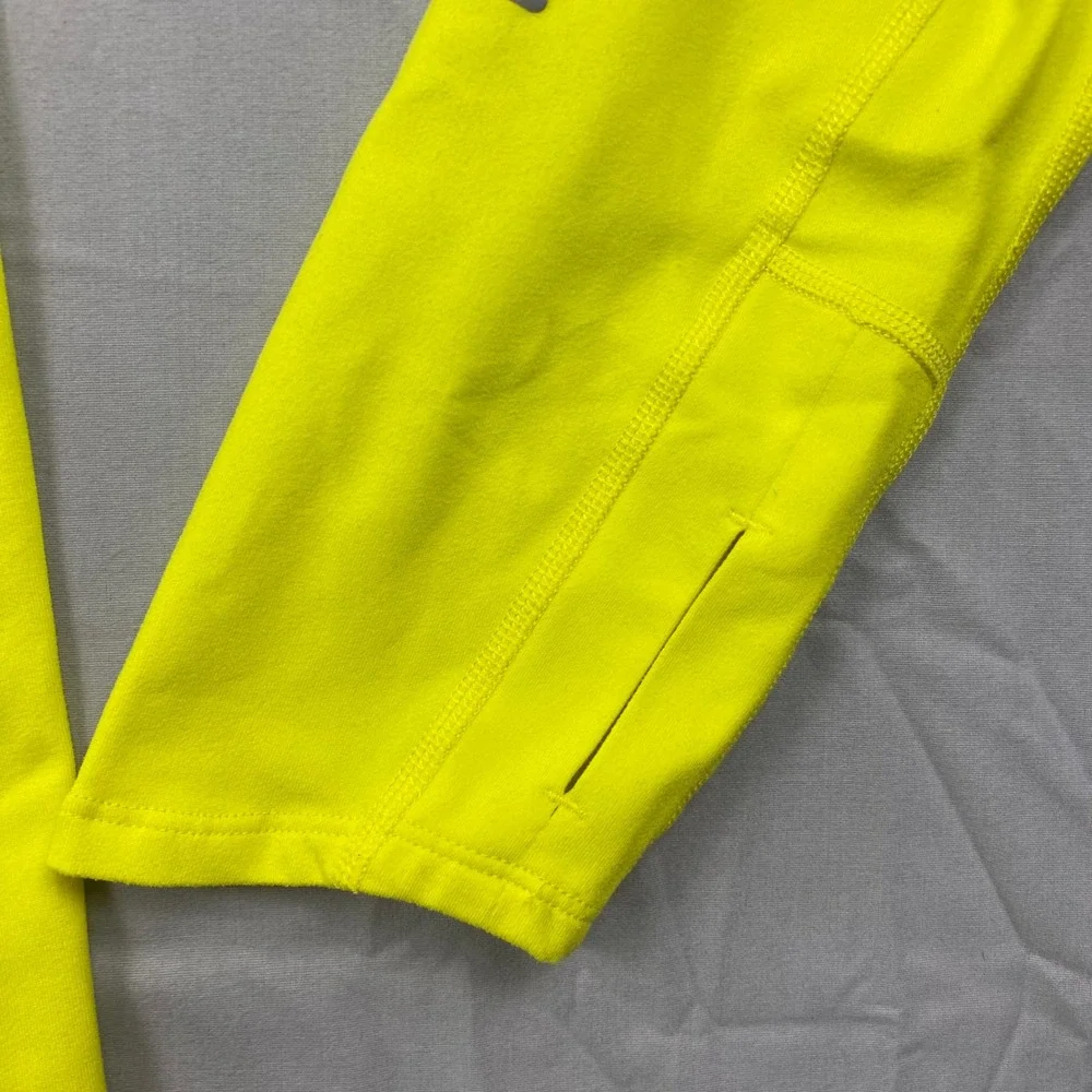 Nike Dri-Fit Half Zip Running Pullover Mens Large Volt Yellow Reflective